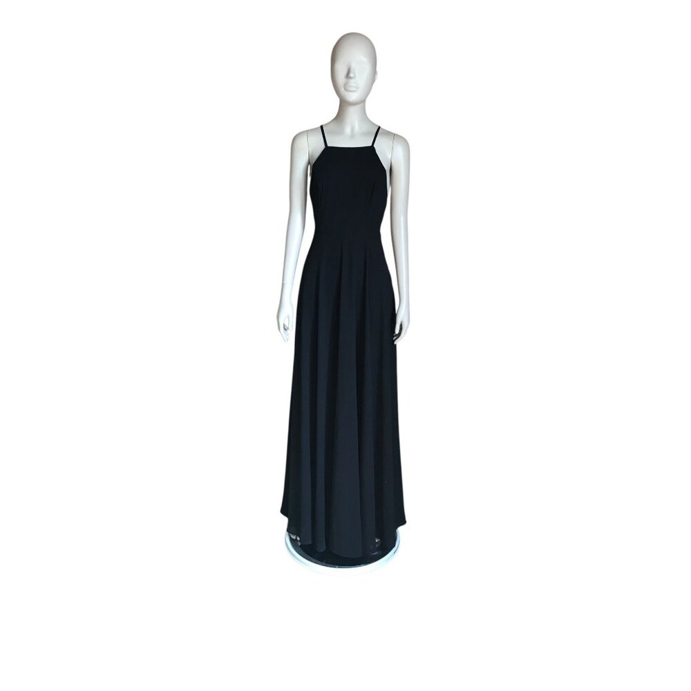 Lulu's Black High Neck Formal Maxi Dress